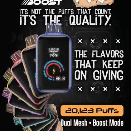 Lucid Boost X YOGI 20123 Puff Disposable Vape 5% Nicotine - Apple Peach Chilled, Blueberry Granola Bar