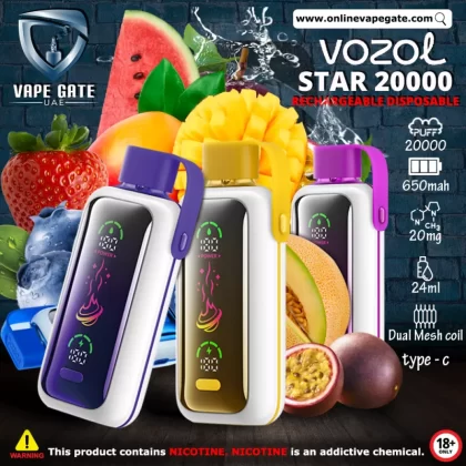 Vozol Star Rechargeable Disposable Vape (20,000 Puffs) - Tropical Blast / 50 mg