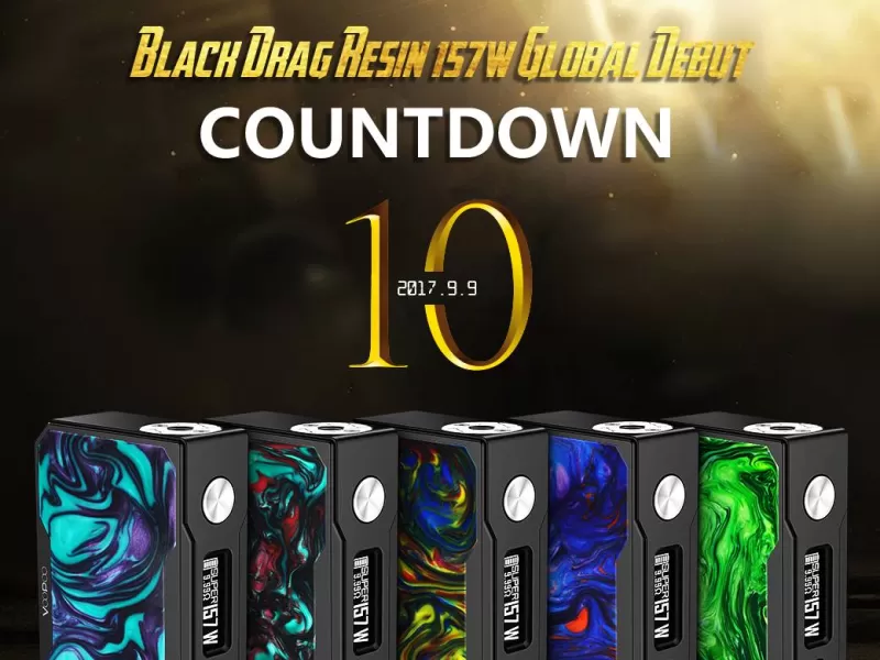 Voopoo Black Drag Resin Version 157W TC Box Mod - Purple jade - Image 3