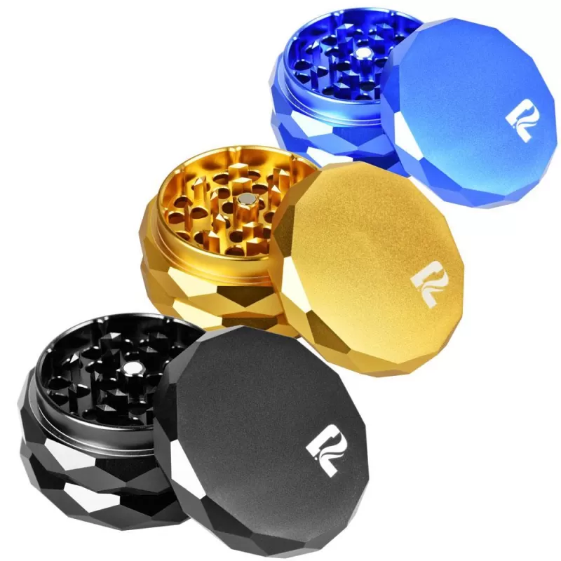 Pulsar Diamond Faceted Aluminum Herb Grinder - Diamond Facet