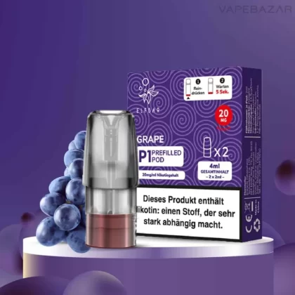 Elf Bar Mate 500 – Grape – Prefilled Liquid Pod – 2er Pack - 500 mAh