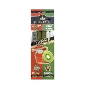 King Palm | King 2g | Dual Flavors - Flavor#Honey Kiwi>Pomegranate Chocolate>Pine Drip Watermelon