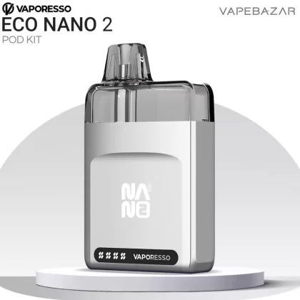 Vaporesso Eco Nano 2 – Pristine White - Pod Kit; 1000 mAh (4B0A9E)