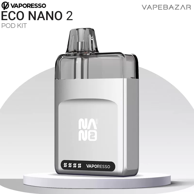 Vaporesso Eco Nano 2 – Pristine White - Pod Kit; 1000 mAh (4B0A9E)