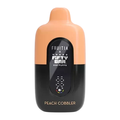 Peach Cobbler FRUITIA X Fifty Bar 20K - Customer Group#VAP~Nicotine#50mg~Size#Single>5 Pack