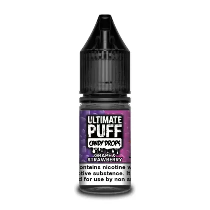 Ultimate Puff Candy Drops Grape and Strawberry 10ml Vape Juice - 10 Pack - Strength 3mg