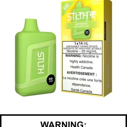 White Grape Ice STLTH 8K Pro Disposable Vape