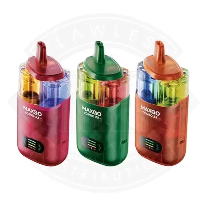 RELX Maxgo Combo 33K Prefilled Vape Kit - Flavours#Blueberry Sour Raspberry + Blue Raspberry GB>Blueberry Raspberry + Lemon Lime->Cherry Ice + Blueberry Raspberry>Cherry Blast+ Blueberry Che