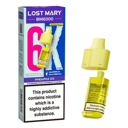 Pineapple Ice BM6000 Prefilled Pods by Lost Mary (2ml + 10ml)