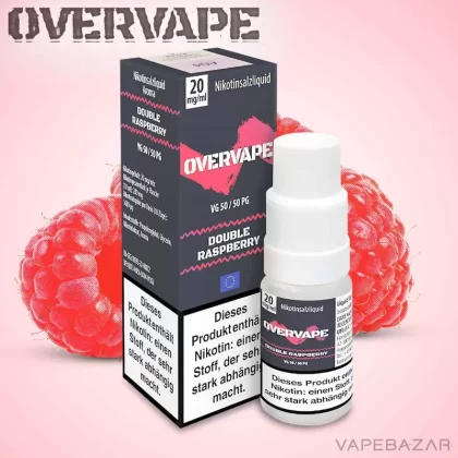 Overvape Nikotinsalz Liquid – Double Raspberry - 10mg/ml, 5mg/ml; Propylenglykol, Glycerin