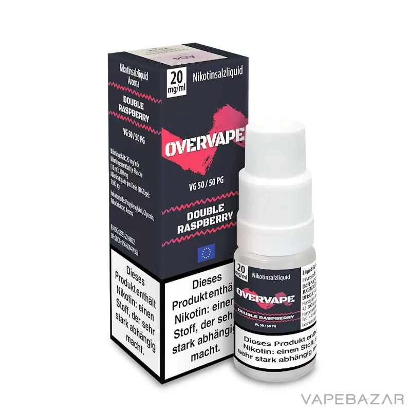 Overvape Nikotinsalz Liquid – Double Raspberry - 10mg/ml, 5mg/ml; Propylenglykol, Glycerin - Image 3
