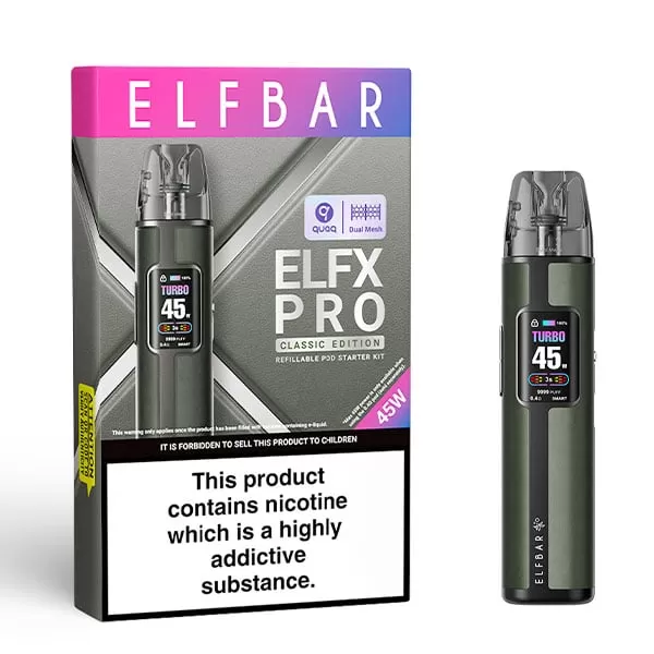 Elf Bar Elfx Pro Classic Edition Pod Vape Kit - Black, Cowboy Brown; Pod Kit - Image 2