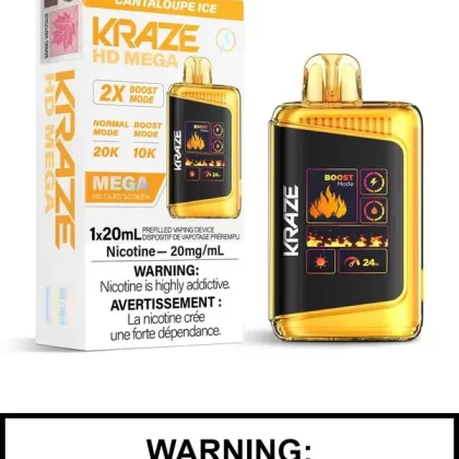 Cantaloupe Ice Kraze HD Mega Disposable Vape