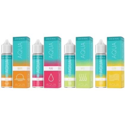 Aqua Original 4 Bottle Bundle - 240mL (4x60mL); Vape Product, Vape Product