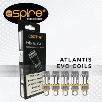 Aspire Atlantis Evo 0.4 ohm & 0.5 ohm Replacement Coils Atomizer Head