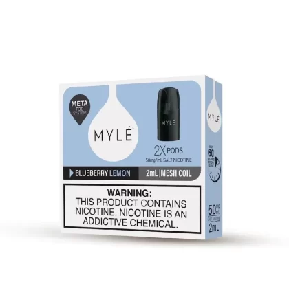 Mylé Meta V5 Pods - FLAVORS#PEACH MANGO WATERMELON>ICED TROPICAL FRUIT>ICED MINT>RED APPLE>MALAYSIAN MANGO>PINK LEMONADE>MEGA MELON>BLUEBERRY LEMON>STRAWBERRY SLUSHY>GEORGIA PEACH>SWEET TOBA (DE9711)