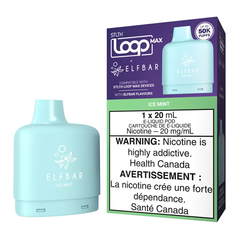 STLTH Loop Max X Elf Bar E-Liquid Pod Pack - Ice Mint 20ml - 20mg/ml