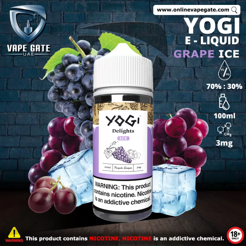 Yogi E Liquid Purple Grape Ice - 3 mg