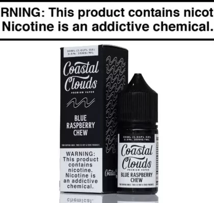 Blue Raspberry Chew by Coastal Clouds Salt 30ML - Vape Product, Vape Product (F3642A)