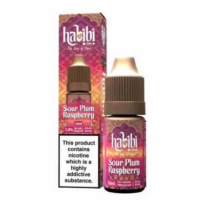 Habibi Sour Plum Raspberry Nic Salt Vape Juice - 10 Pack - 10mg