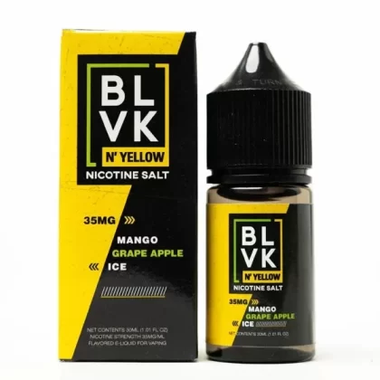 BLVK & Yellow Nic Salt – Mango Grape Apple Ice - Vapexotic In