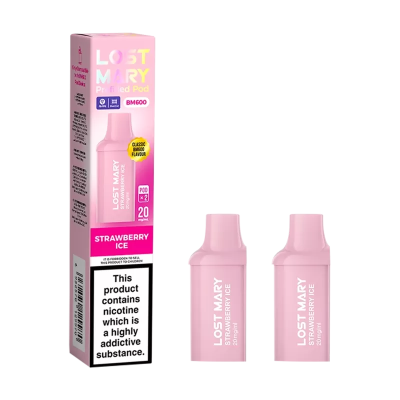 Strawberry Ice Lost Mary BM600 Pods - 20mg - Vape Product