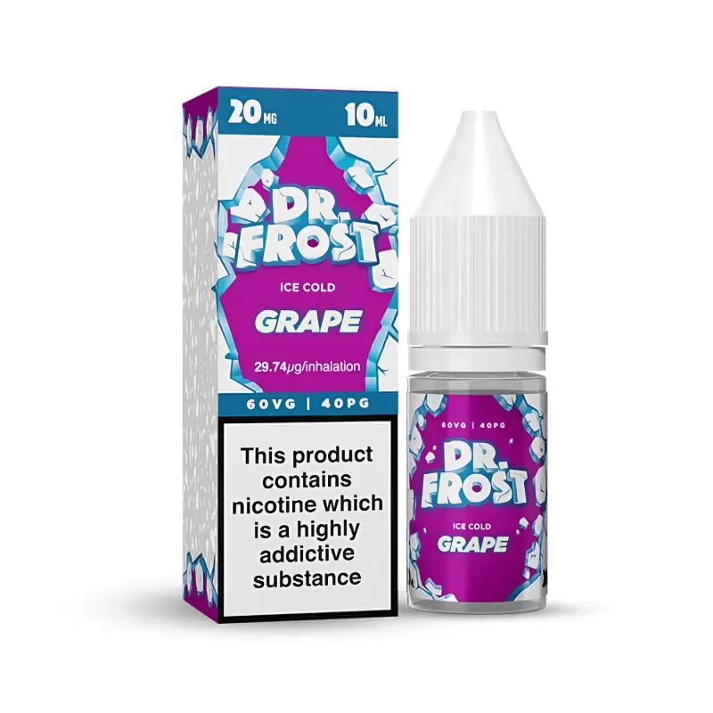 Dr Frost Grape Ice Nic Salt E-Liquid - 10 Pack - 20mg