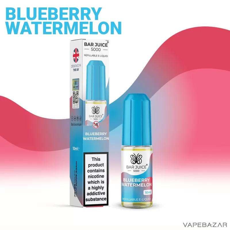 Bar Juice 5000 Nic Salt – Blueberry Watermelon - 10mg/ml, 5mg/ml; Glycerin, Nikotin-Benzoat - Image 2