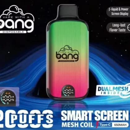 Bang King 20000 Puffs | dual mesh 0%-5% strength, LED display, bulk disposable vape - Aiviouvapes