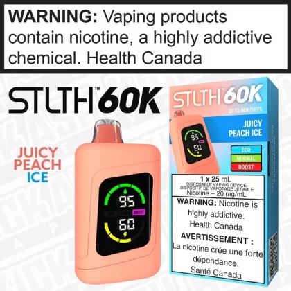 Juicy Peach Ice STLTH 60K Disposable 25mL