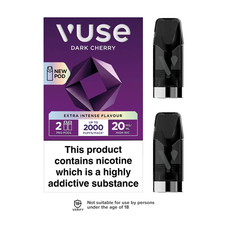 Dark Cherry Vuse Pro Pods - 10mg - Vape Product (336674)