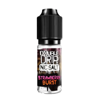 Double Drip Strawberry Burst Nic Salt Vape Juice - 10 Pack - Strength 10mg
