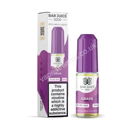 Bar Juice 5000 Grape Nic Salt E-Liquid - Vapestreams Co