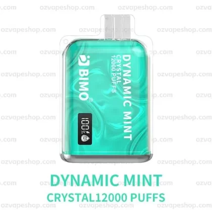 BIMO Crystal 12k Puffs- Dynamic Mint - Ozvapeone (D1F3B3)