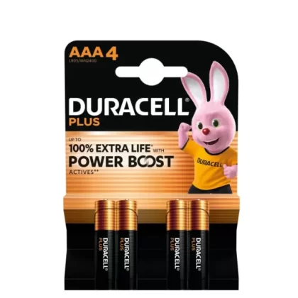 Duracell Power Boost Triple AAA Batteries – 4 Pack