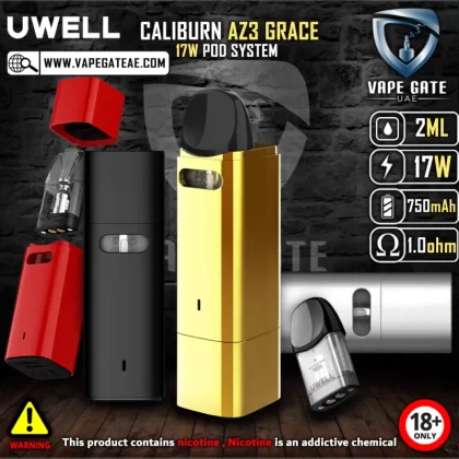 UWELL CALIBURN AZ3 GRACE 17W POD SYSTEM - Black, Silver