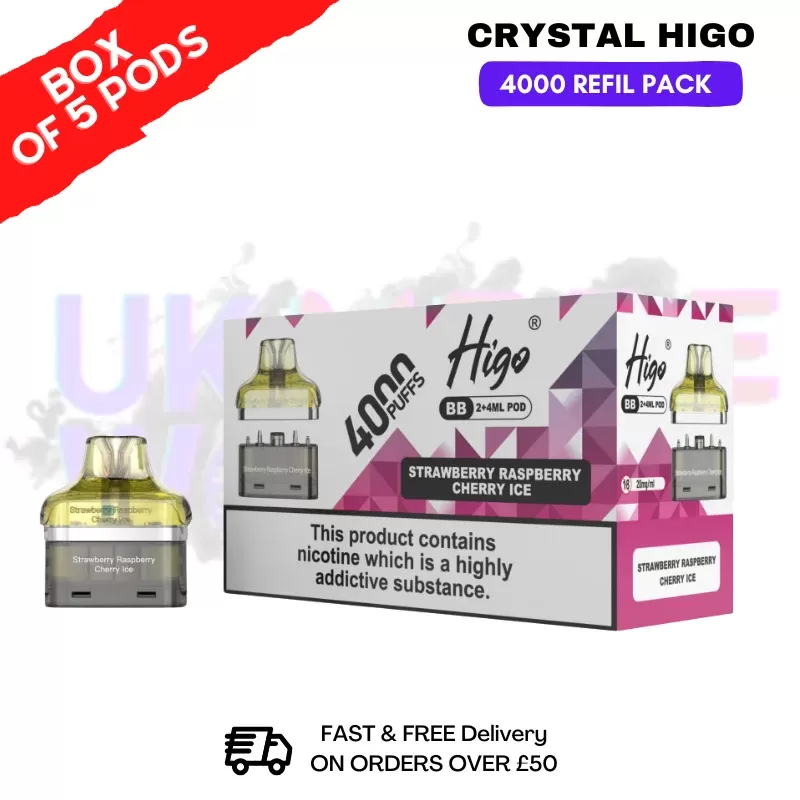 Rainbow Candy Crystal Higo 4000 REFIL Pods BOX OF 5