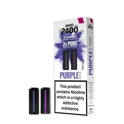 Vapes Bars Angel 2400 Purple Edition Prefilled Pods (2 Pack) - Strength#20mg