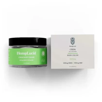 Hemplucid Topical CBDA Full-Spectrum Body Cream 1000mg - Vape Store