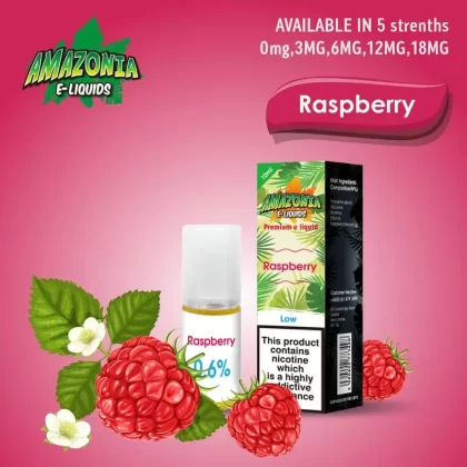 Raspberry 50/50 E-Liquid 10ml By Amazonia