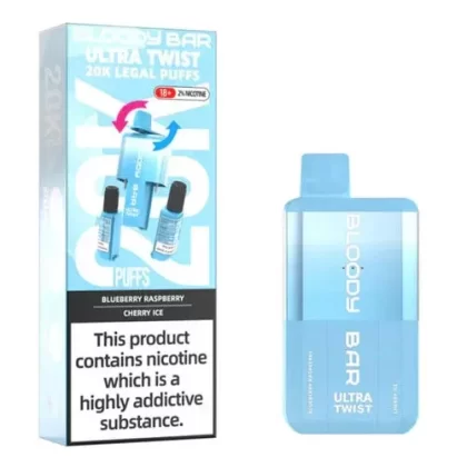 Bloody Bar 20K Ultra Twist – Blueberry Raspberry & Cherry Ice – 3 for £25!
