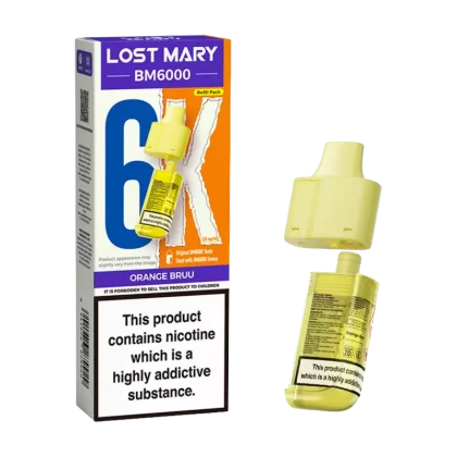 Orange Bruu Lost Mary BM6000 Refill Pack - Ecigwizard