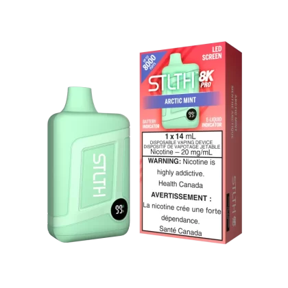 STLTH 8K PRO - Arctic Mint - 20 mg/mL (wholeseller) - Excise ON, 20 mg/mL (wholeseller) - Excise AB