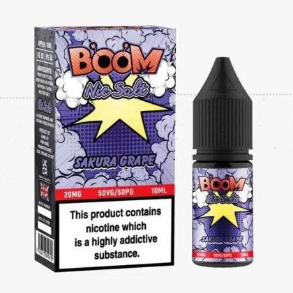 Sakura Grape Boom Nic Salt E Liquid 10ml | 10mg & 20mg | 50/50 VG/PG