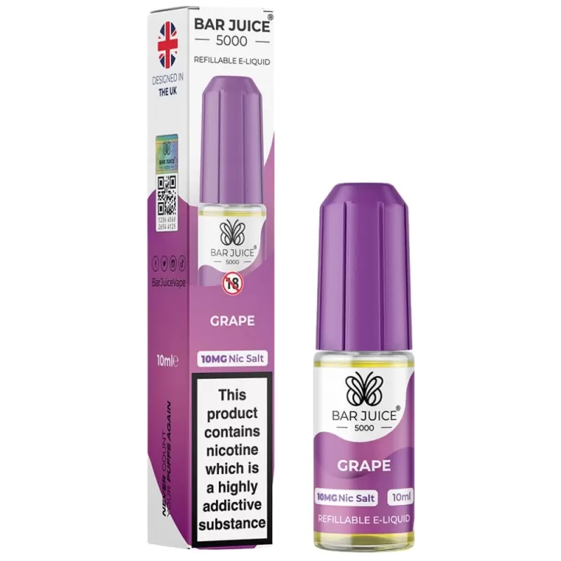 Grape Nic Salt E-Liquid by Bar Juice 5000 (10ml) - 20mg