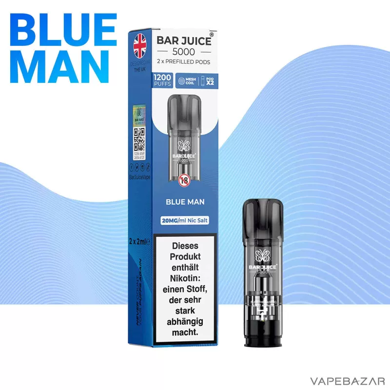 Bar Juice Prefilled Pod – Blue Man (2er Pack) - Bar Juice 5000 / 2ml - Image 2