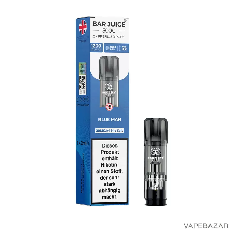 Bar Juice Prefilled Pod – Blue Man (2er Pack) - Bar Juice 5000 / 2ml - Image 3