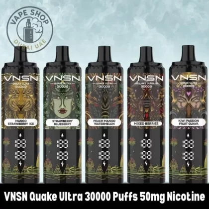 VNSN Quake Ultra 30000 Puffs 50mg Nicotine - Vape Product, FULL BOX 10 DEVICE; Bad Bull, Blue Razz Lemonade