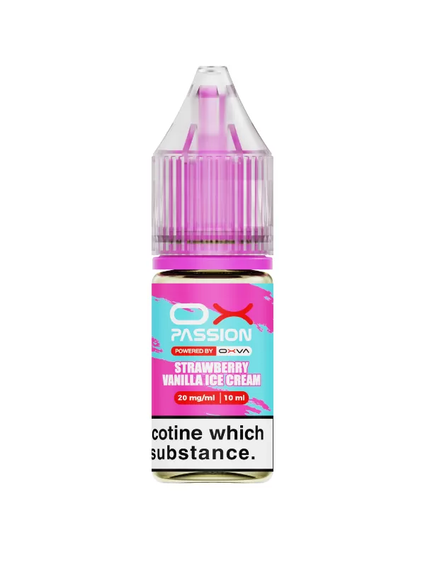 Strawberry Vanilla Ice Cream OX Passion Nic Salt E-Liquid by OXVA - 10ml - 20mg