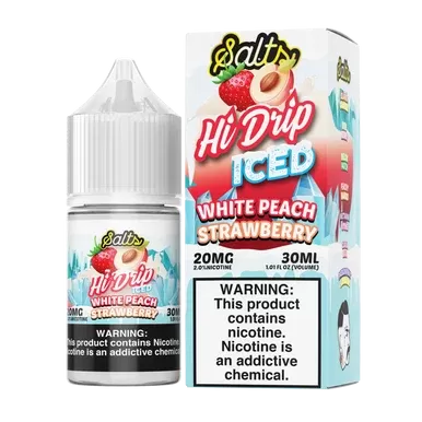 White Peach Strawberry Iced by Hi-Drip Salts 30ml